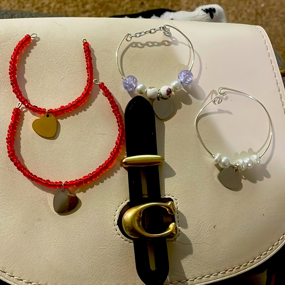 These are custom made bracelets for a little girls that I'm working on